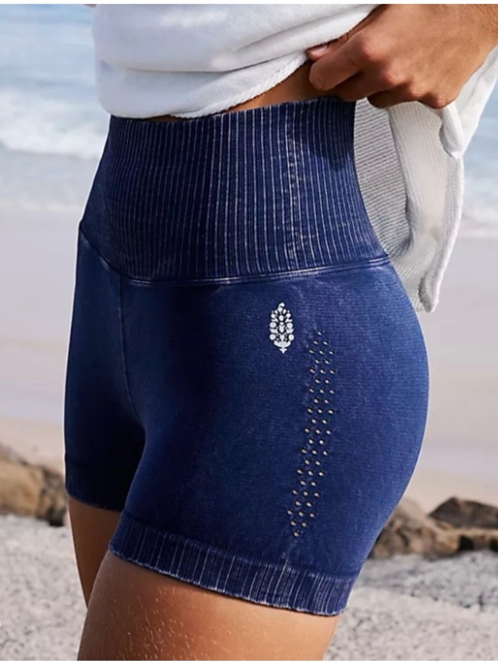 Free People FP Movement Good Karma Running Shorts Navy M/L